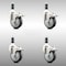 Service Caster 4 Inch 316SS Thermoplastic Rubber Swivel 1 Inch Stem Caster Set Lock Brake SCC-SS316TTLEX20S414-TPRB-1-4 - alternate 1